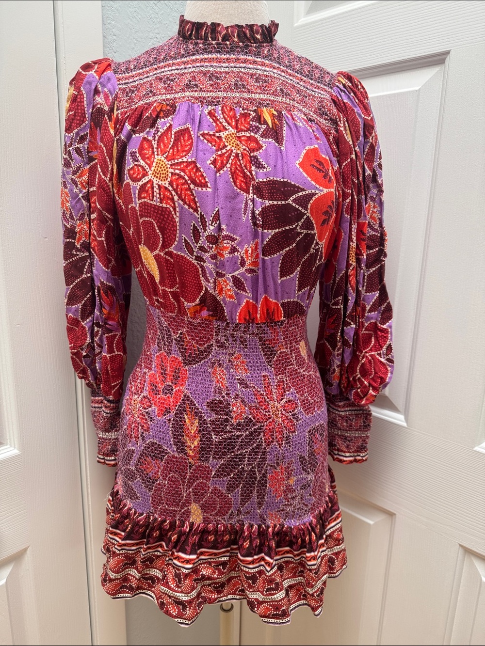 Farm Rio, Long Sleeve Mini Dress - Size XS